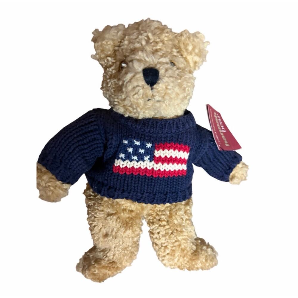 VTG 1990 The Limited Teddy Bear Plush Americana USA Flag Sweater Stuffed Animal - Picture 3 of 13